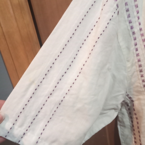 Metafuori New York linen cotton blend short sleeve button up shirt size XL - Picture 3 of 7